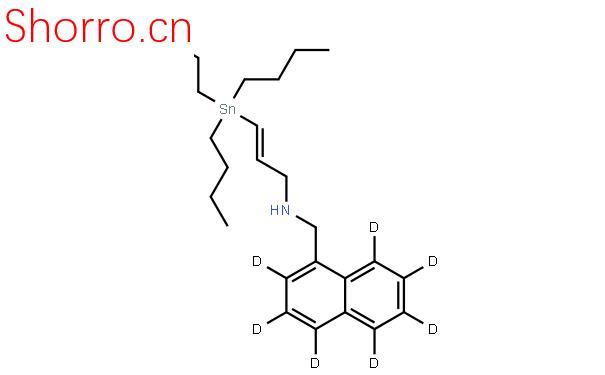 N-(E)-3-三丁基錫烯丙基-1-萘-d7-甲胺結(jié)構(gòu)式圖片|1310383-84-6結(jié)構(gòu)式圖片